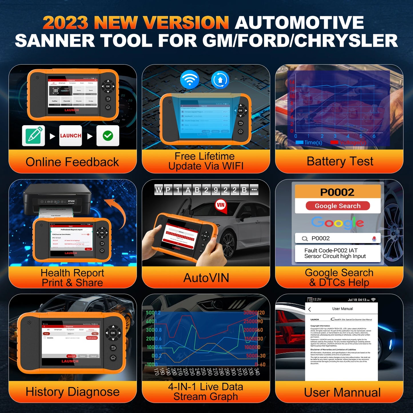 LAUNCH® X431 ELITE 2.0 GM/FORD/CHRYSLER Diagnostikaseade - AutoDiagnostik