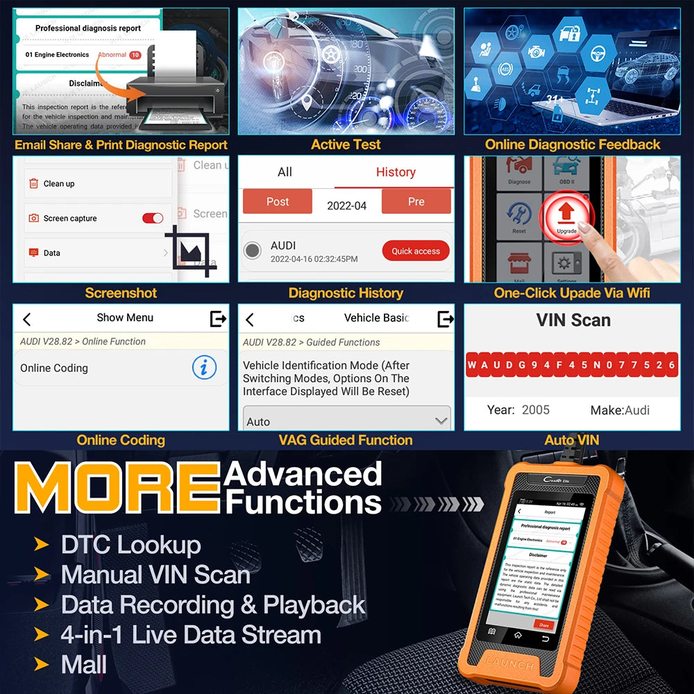 LAUNCH X431 Elite VAG/BMW/Mercedes/GM/Toyota 