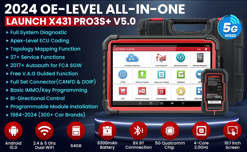 LAUNCH® X431 PRO3S+V5.0 Diagnostikaseade
