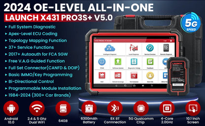 LAUNCH® X431 PRO3S+V5.0 Diagnostikaseade
