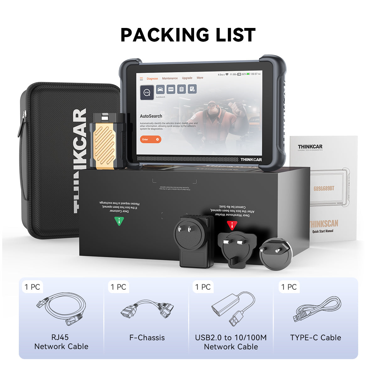 THINKSCAN 689BT – komplekti sisu